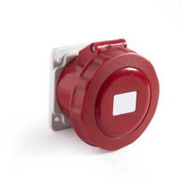 1 pcs - RS PRO IP67 Red Panel Mount 3P + E Industrial Power Socket, Rated At 16A, 380 - 415 V