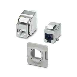 1 pcs - Phoenix Contact VS-08-BU-RJ45/BU Series Single-Port RJ45 Modular Coupler, Cat5e, Shielded