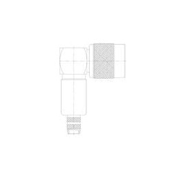 1 pcs : 122153 - RF Connectors / Coaxial Connectors Right Angle Crimp