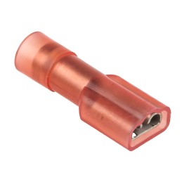 100 pcs - RS PRO Red Insulated Female Spade Connector, Receptacle, 4.75 x 0.5mm Tab Size, 0.5mm² to 1.5mm²