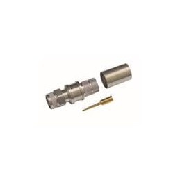 1 pcs : TC-600-TM-X - RF Connectors / Coaxial Connectors TNC-Male (plug) crimp connector (solder-on pin) hex/knurl nut, no braid