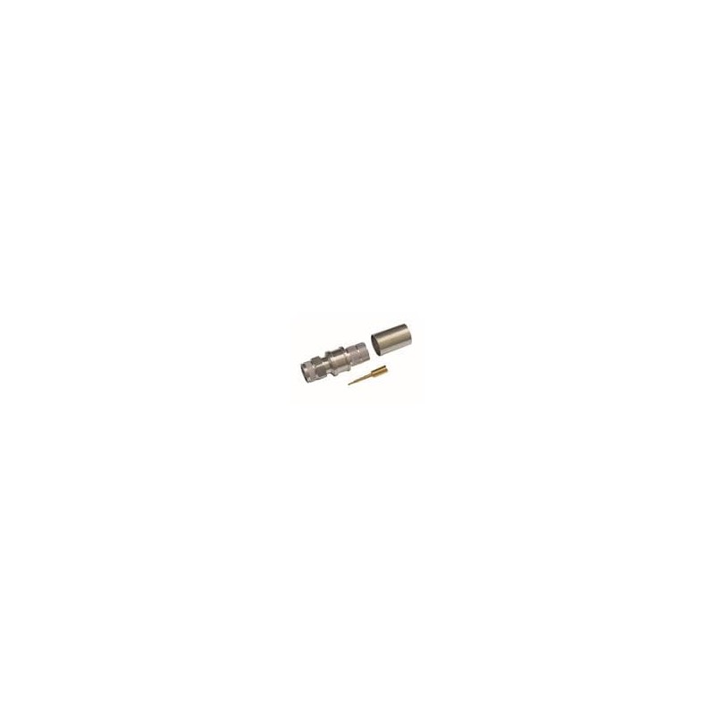 1 pcs : TC-600-TM-X - RF Connectors / Coaxial Connectors TNC-Male (plug) crimp connector (solder-on pin) hex/knurl nut, no braid