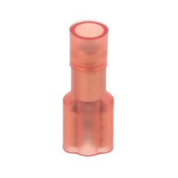 100 pcs - RS PRO Red Insulated Female Spade Connector, Receptacle, 4.75 x 0.5mm Tab Size, 0.5mm² to 1.5mm²