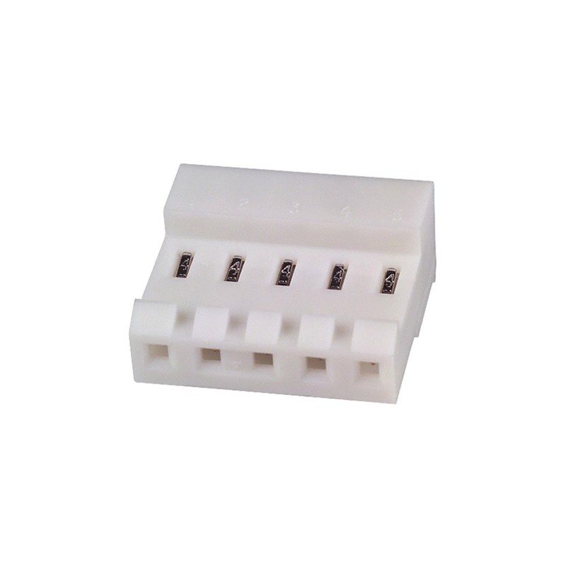 5 pcs - TE Connectivity MTA-156 Series 3.96mm Pitch Right Angle Cable Mount IDC Connector, Socket, 5 Way, 1 Row