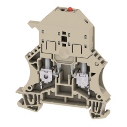 1 pcs - Weidmuller WSI Series Beige Fused DIN Rail Terminal, 2.5mm², Single-Level, Screw Termination, Fused
