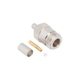 1 pcs : 172394 - RF Connectors / Coaxial Connectors Type N Str Crmp Jck LMR-240, 50 Ohm