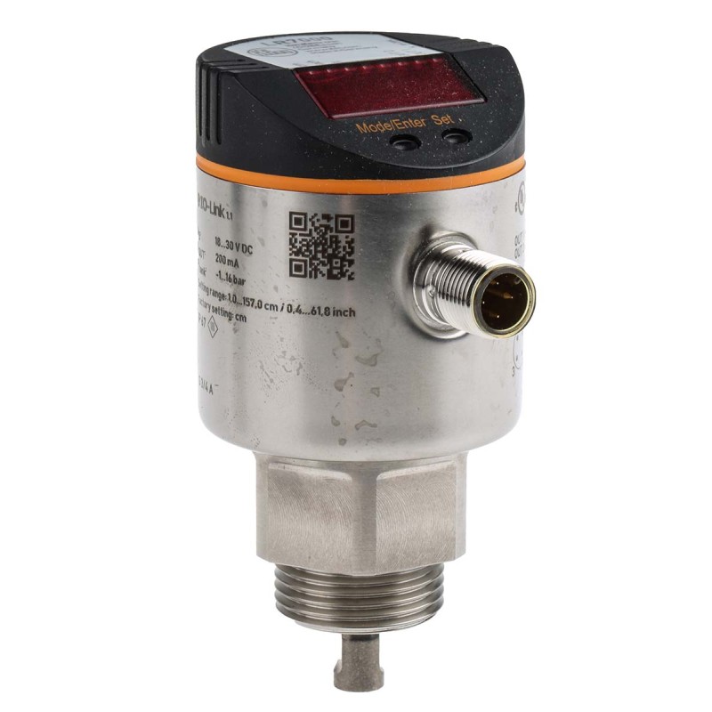 1 pcs - ifm electronic Electronic Level Sensor, PNP Output, Stainless Steel Body