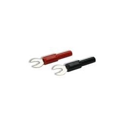 1 pcs : CT2661 - Test Plugs & Test Jacks Adapter, 6mm Spade 4mm J - Pair (Black, Red)