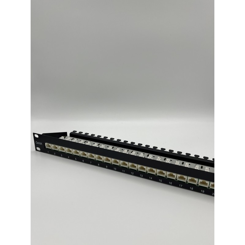 1 pcs - Telegartner Telegartner Data Series Cat6 24 Port RJ11, RJ12, RJ45 RJ Patch Panel Shielded 1U Black