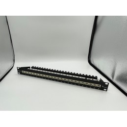 1 pcs - Telegartner Telegartner Data Series Cat6 24 Port RJ11, RJ12, RJ45 RJ Patch Panel Shielded 1U Black