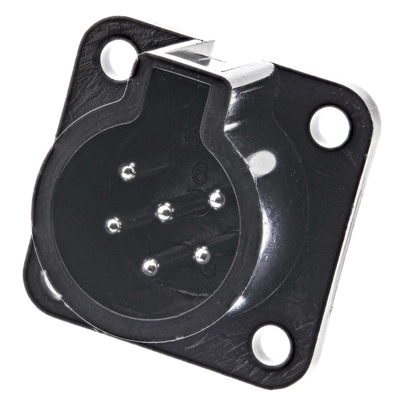 1 pcs - Hirose Circular Connector, 6 Contacts, Panel Mount, Socket, Male, RPC1 Series