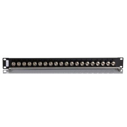 1 pcs - BNC 20 Port Loaded Rack Patch Panel, 1U Rack Height