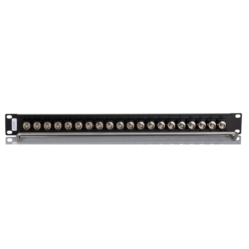1 pcs - BNC 20 Port Loaded Rack Patch Panel, 1U Rack Height