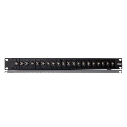 1 pcs - BNC 20 Port Loaded Rack Patch Panel, 1U Rack Height