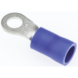 100 pcs - JST, R Insulated Ring Terminal, 3.5mm Stud Size, 1mm² to 2.6mm² Wire Size, Blue