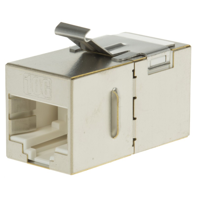 1 pcs - MH Connectors MH3101 Series Single-Port RJ45 Coupler, Cat6a, STP