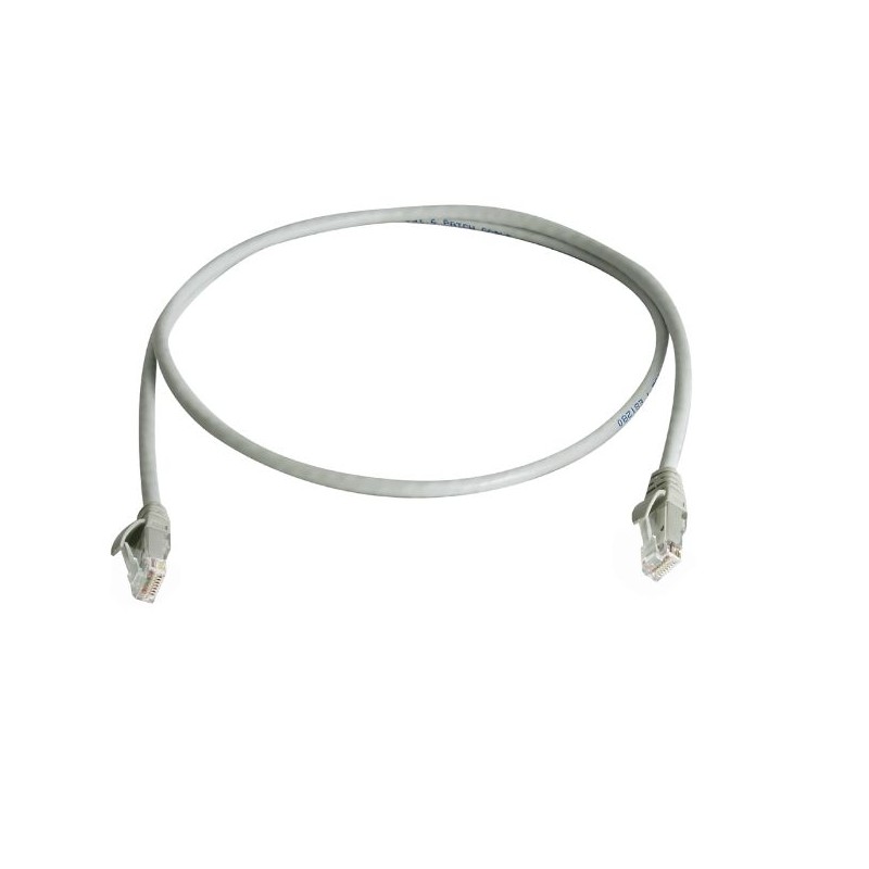 1 pcs - Telegartner Cat6 Male RJ45 to Male RJ45 Ethernet Cable, U/UTP, Grey LSZH Sheath, 1m, Low Smoke Zero Halogen (LSZH)