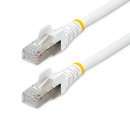 1 pcs - StarTech.com Cat6a Male RJ45 to Male RJ45 Ethernet Cable, Braid, White, 1m, Low Smoke Zero Halogen (LSZH)