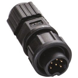 1 pcs - Amphenol Industrial Circular Connector, 6 Contacts, Cable Mount, Plug, Male, IP67, Ceres Series