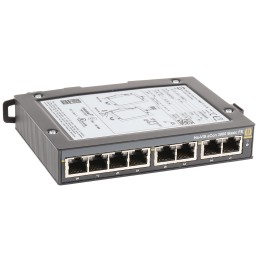 1 pcs - HARTING DIN Rail Mount Ethernet Switch, 8 RJ45 Ports, 10/100Mbit/s Transmission, 48V dc