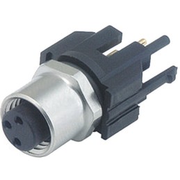 1 pcs - Binder Circular Connector, 3 Contacts, Panel Mount, M8 Connector, Plug, Female, IP65, IP67, 718 Series