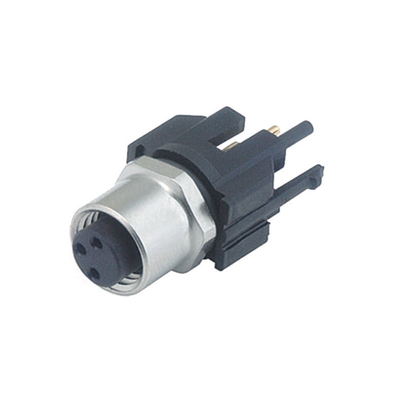 1 pcs - Binder Circular Connector, 3 Contacts, Panel Mount, M8 Connector, Plug, Female, IP65, IP67, 718 Series