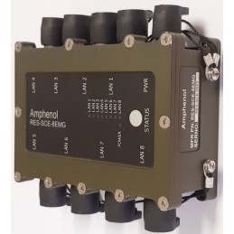 1 pcs - Amphenol Socapex Managed 8 Port Ethernet Switch