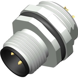 1 pcs - RS PRO Circular Connector, 4 Contacts, Front Mount, M12 Connector, Plug, Male, IP67