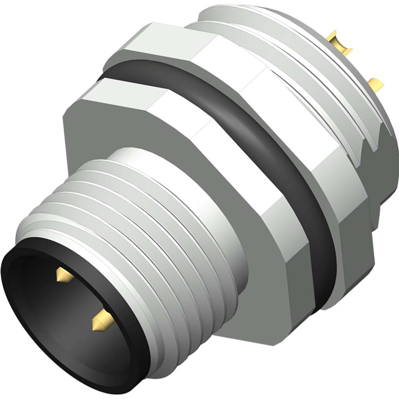 1 pcs - RS PRO Circular Connector, 4 Contacts, Front Mount, M12 Connector, Plug, Male, IP67