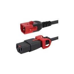 1 pcs : IL13P-S-C14-UC-3100-200 - AC Power Leads C14 IEC LOCK+ DUAL LOCKING CONNECTOR, 3x1.00 mm sq., 2 m, Black