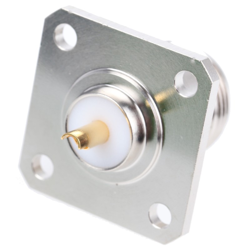 1 pcs - Amphenol, jack Panel Mount N Connector, 50Ω, Solder Termination, Straight Body