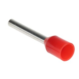 100 pcs - RS PRO Insulated Crimp Bootlace Ferrule, 12mm Pin Length, 1.7mm Pin Diameter, 1mm² Wire Size, Red