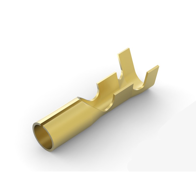 50 pcs - TE Connectivity, 170021 Uninsulated Male Crimp Bullet Connector, 0.5mm² to 1.25mm², 20AWG to 16AWG, 3.56mm Bullet