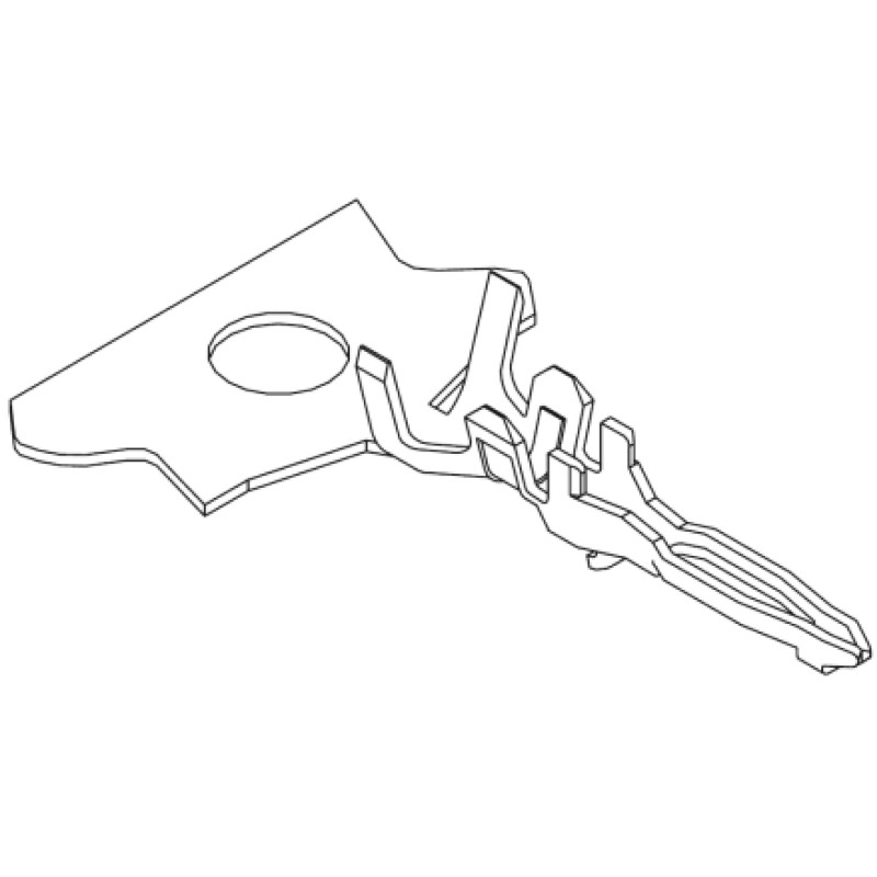 100 pcs - Molex Board-In Series Male Crimp Terminal, 30AWG Min, 26AWG Max