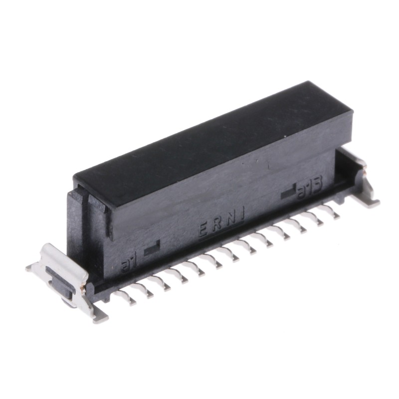 1 pcs - ERNI SMC Series Straight Surface Mount PCB Socket, 26-Contact, 2-Row, 1.27mm Pitch, Solder Termination