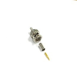 100 pcs - RS PRO, Plug Cable Mount BNC Connector, 75Ω, Crimp Termination, Straight Body
