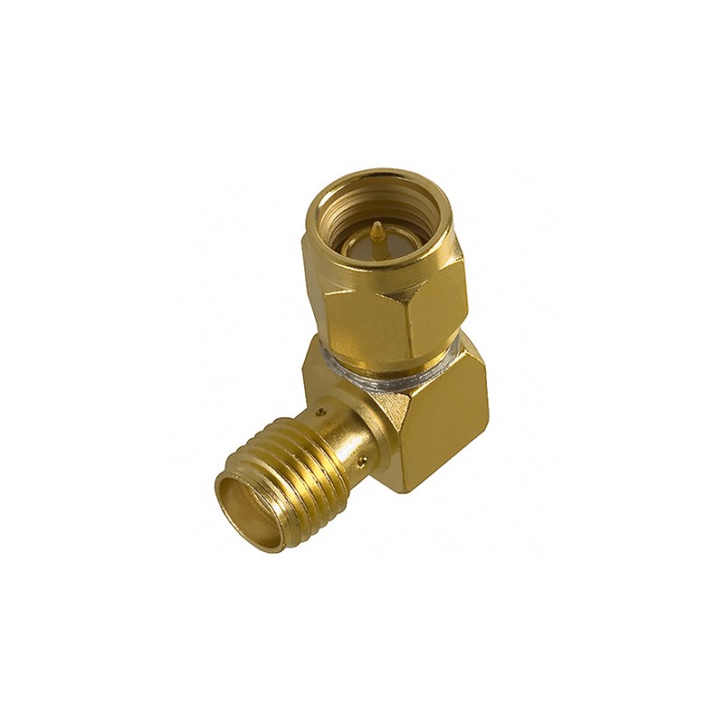 1 pcs - Cinch Connectors SMA Series Female, Male SMA Connector, 50Ω, Right Angle Body