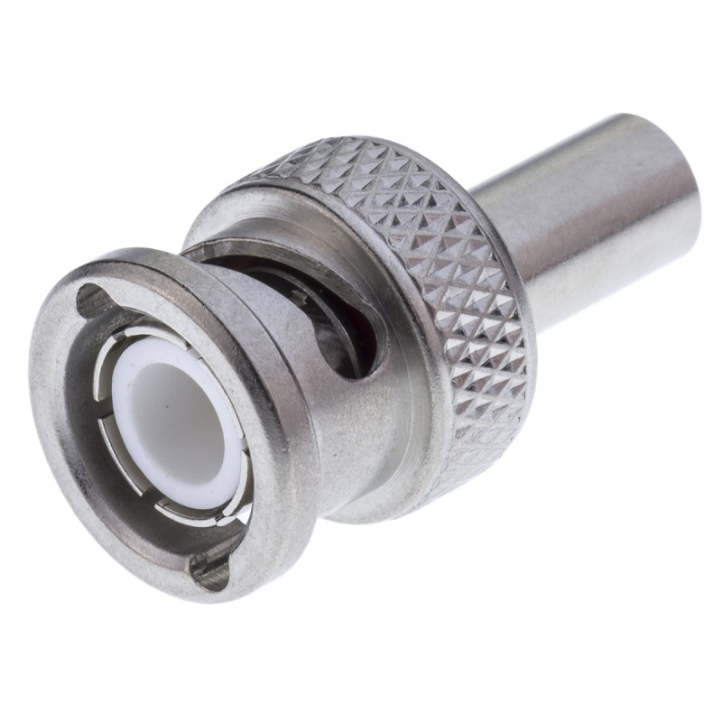 100 pcs - Radiall, Plug Cable Mount BNC Connector, 50Ω, Crimp Termination, Straight Body