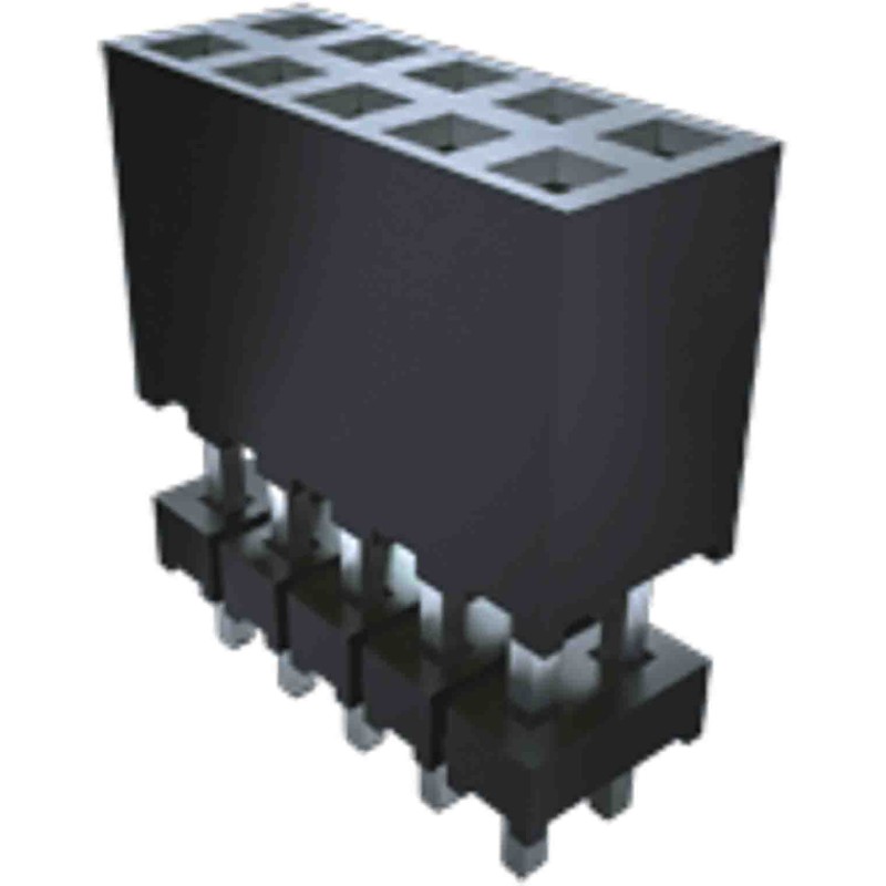 1 pcs - Samtec ESQT Series Vertical Through Hole Mount PCB Socket, 40-Contact, 2-Row, 2mm Pitch, Solder Termination