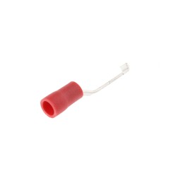 100 pcs - RS PRO Hooked Insulated Crimp Blade Terminal 16.8mm Blade Length, 0.5mm² to 1.5mm², 22AWG to 16AWG, Red