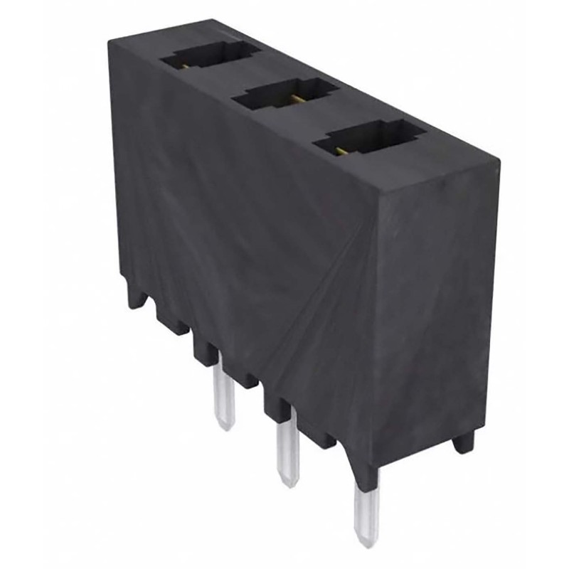 1 pcs - Samtec MMS Series Straight Through Hole Mount PCB Socket, 2-Contact, 1-Row, 2mm Pitch, Solder Termination