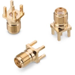 1 pcs - Wurth Elektronik WR-SMA Series, jack PCB Mount SMA Connector, Solder Termination, Straight Body