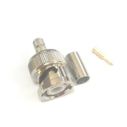1 pcs - RS PRO, Plug Cable Mount BNC Connector, 75Ω, Crimp Termination, Straight Body