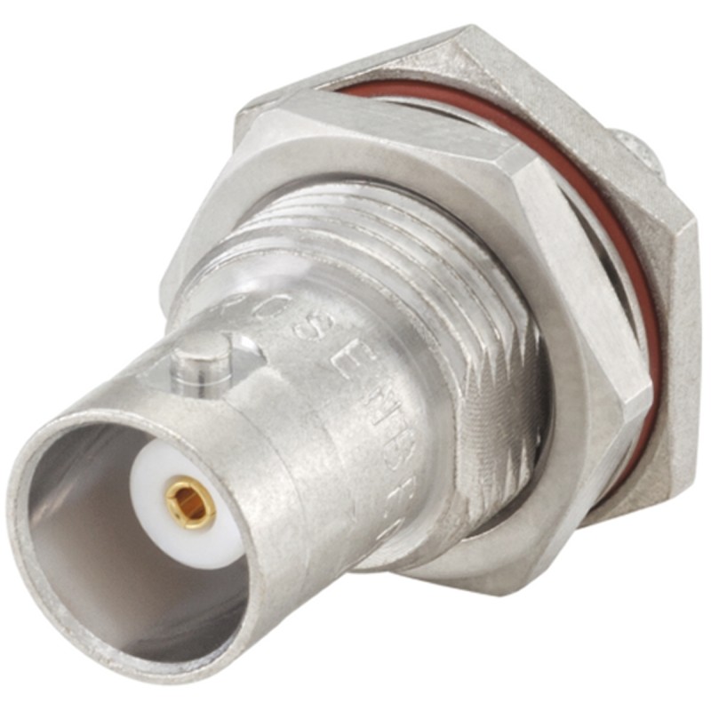 1 pcs - Rosenberger BNC Series, jack Panel Mount BNC Connector, 50Ω, Crimp Termination, Straight Body