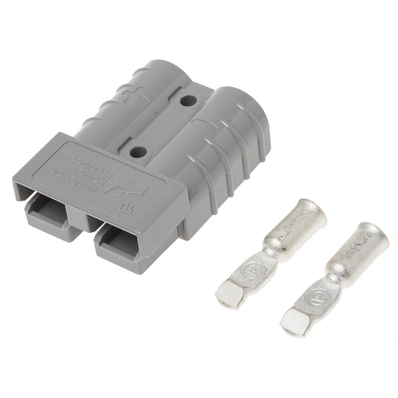 1 pcs - Anderson Power Products 2 Way Battery Connector, Cable Mount, 50A