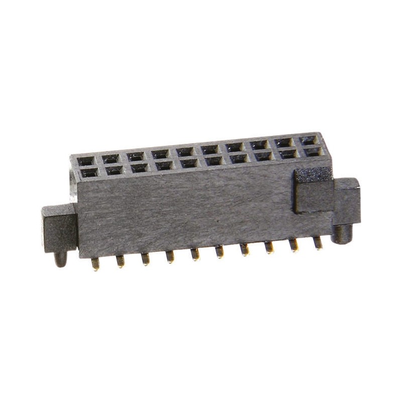 1 pcs - HARWIN Straight Surface Mount PCB Socket, 20-Contact, 2-Row, 1.27mm Pitch, Solder Termination