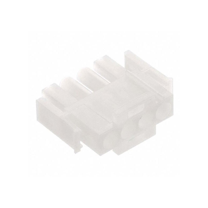 1 pcs - TE Connectivity, Universal MATE-N-LOK Male Connector Housing, 6.35mm Pitch, 4 Way, 1 Row