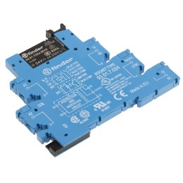1 pcs - Finder 38 Series Interface Relay, DIN Rail Mount, 24V dc Coil, SPDT, 1-Pole