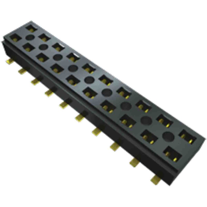 1 pcs - Samtec CLT Series Straight Surface Mount PCB Socket, 6-Contact, 2-Row, 2mm Pitch, Solder Termination