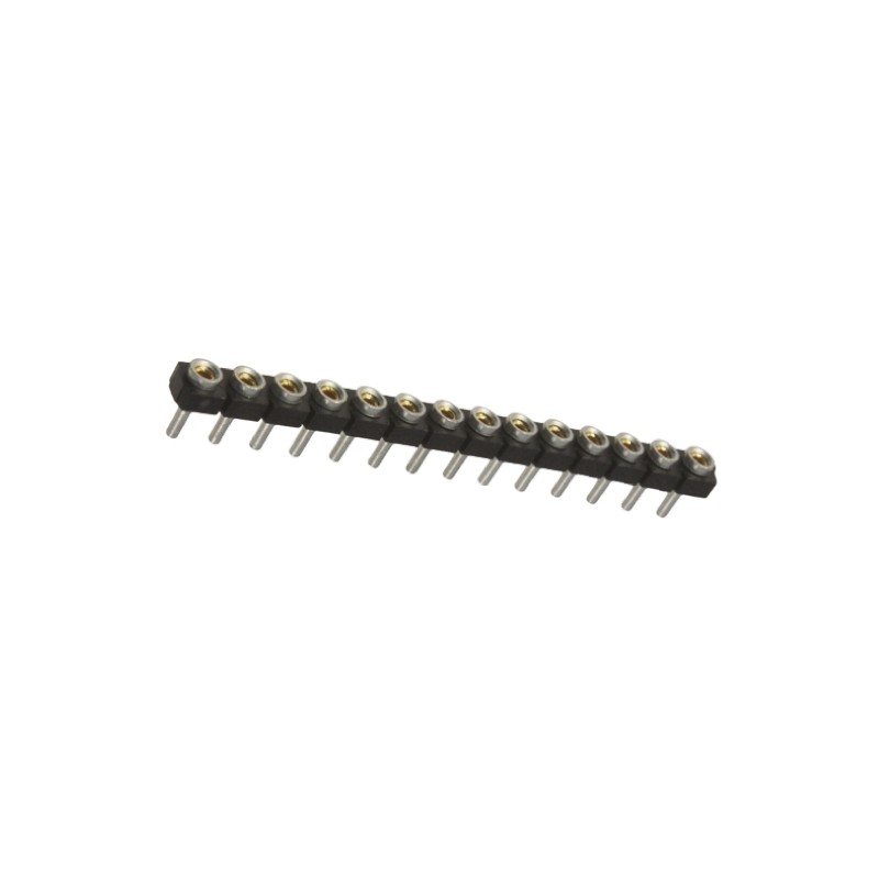 1 pcs - Samtec SL Series Straight Through Hole Mount PCB Socket, 14-Contact, 1-Row, 2.54mm Pitch, Solder Termination
